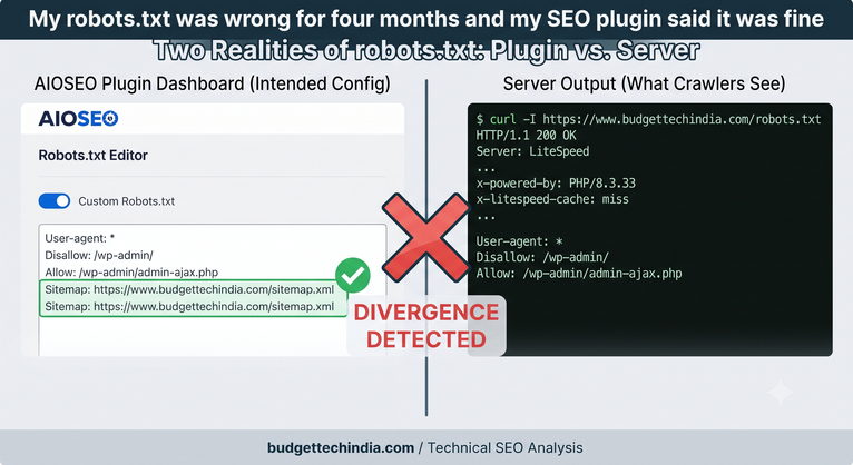 My robots.txt was wrong for 4 months, AIOSEO said it was fine
